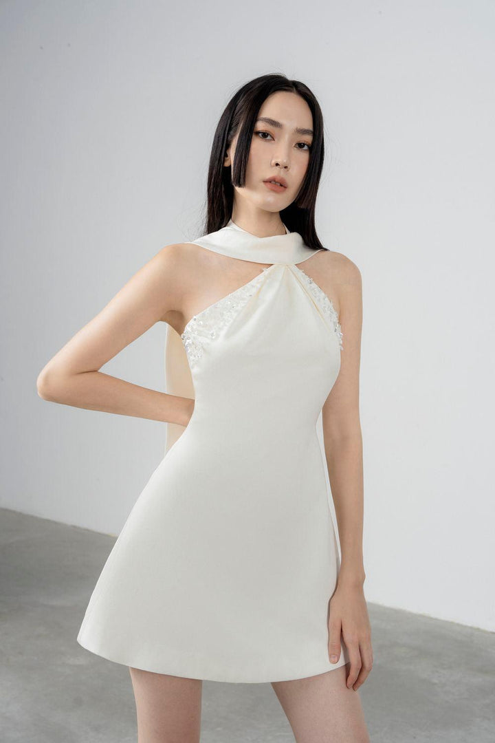 Lisa A-line Sleeveless Taffeta Mini Dress - MEAN BLVD