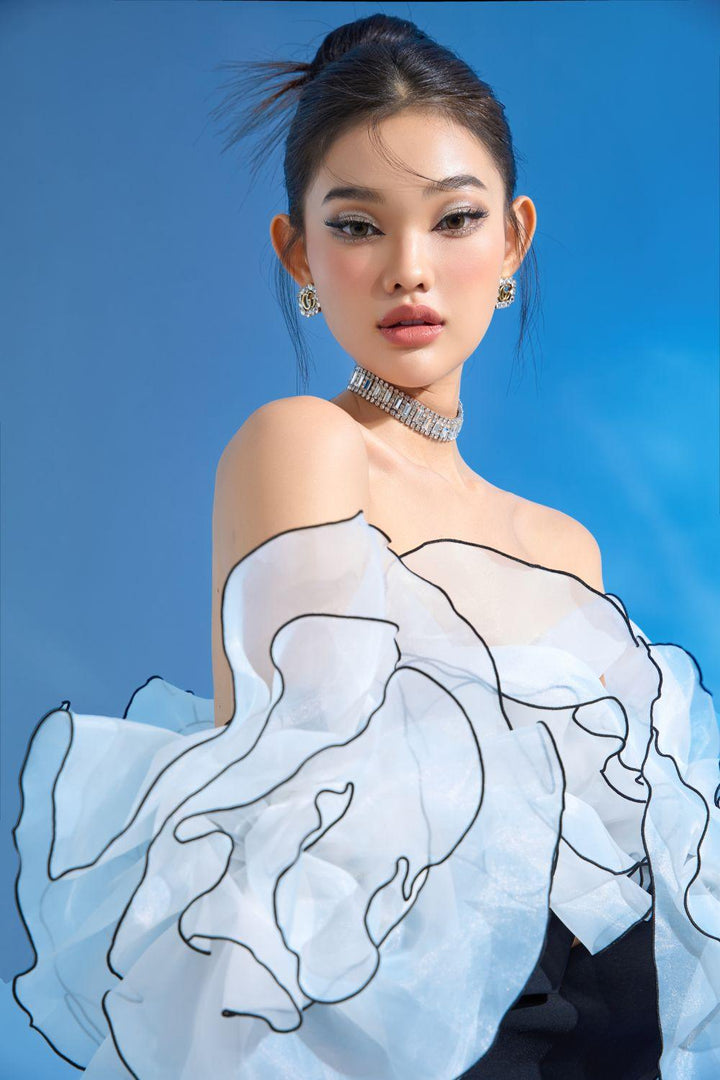 Lisa Bodycon Flower Applique Cotton Polyester Mini Dress - MEAN BLVD