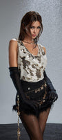 Logan Straight Feather Tweed Mini Shorts - MEAN BLVD