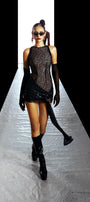 London Bodycon Sleeveless Mesh Sequin Mini Dress - MEAN BLVD