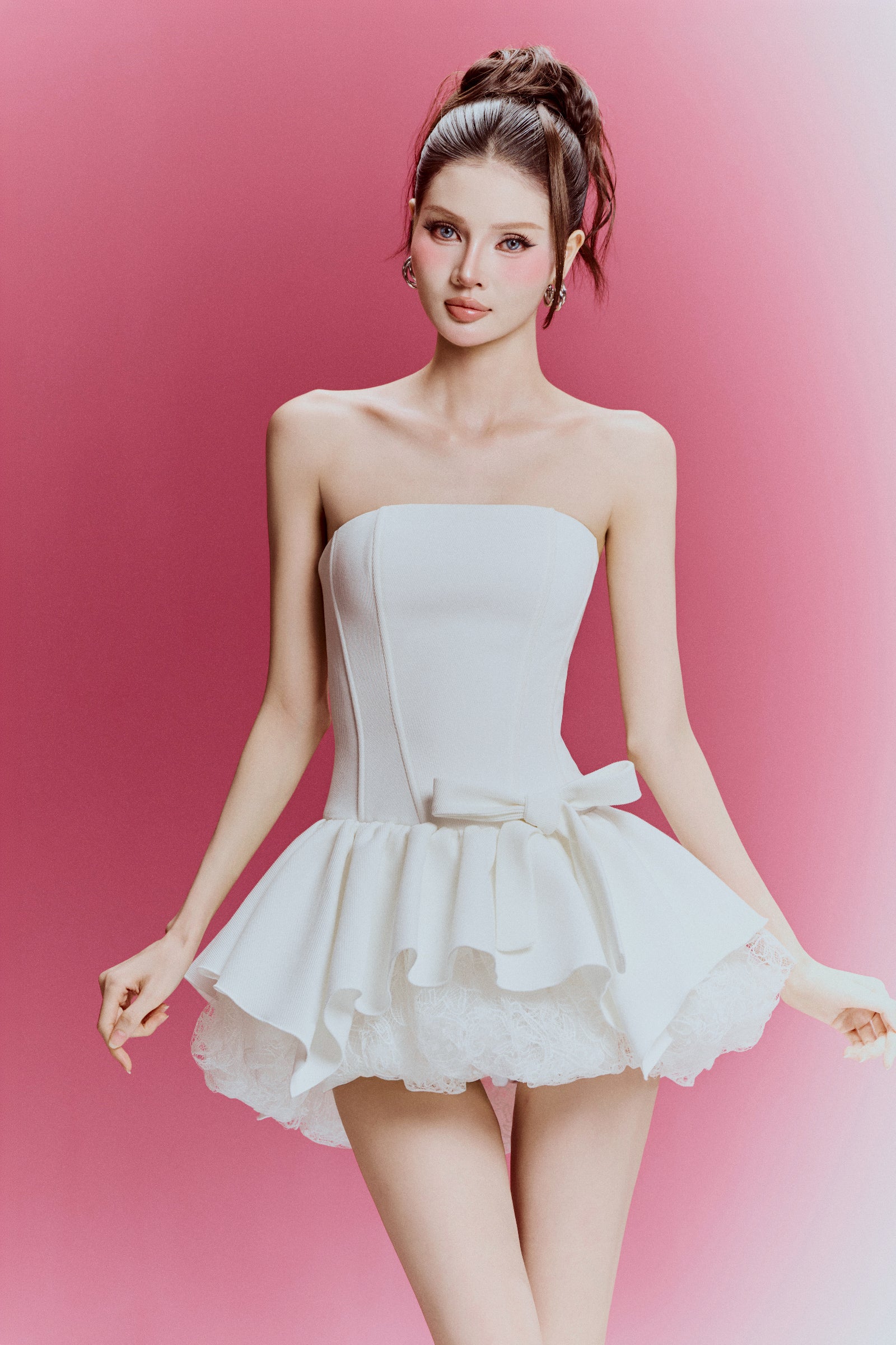 Orlaya Straight Across Mini Dress