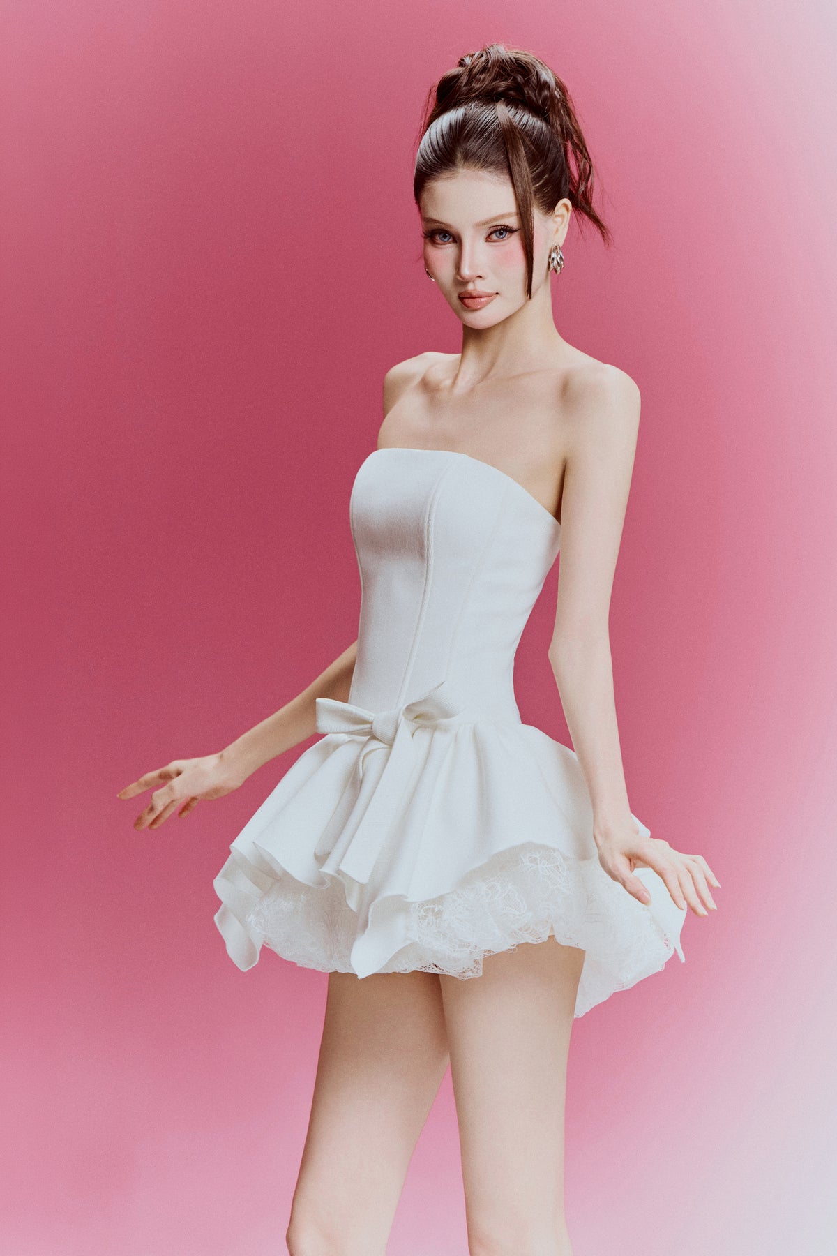 Orlaya Straight Across Mini Dress