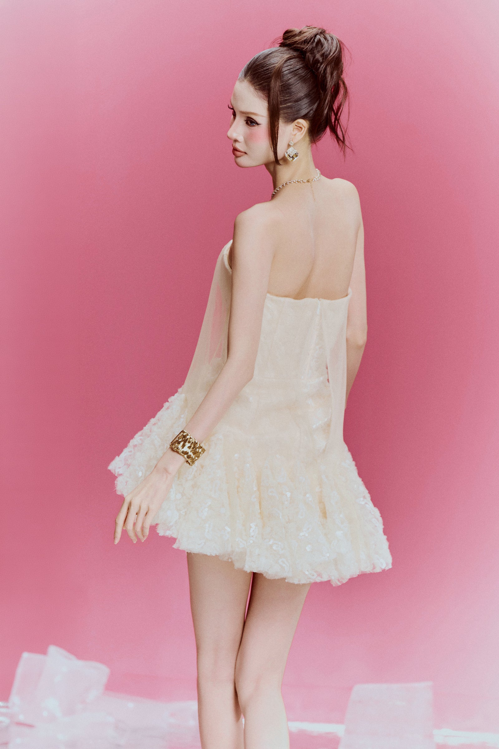 Vanila Babydoll Mini Dress