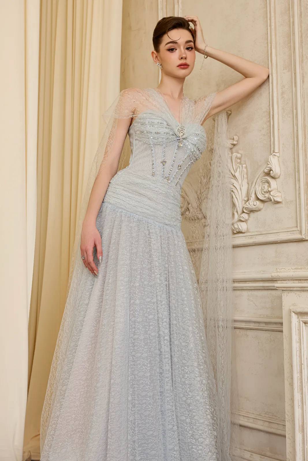 Loraine Sweetheart Neck Maxi Dress - MEAN BLVD