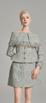 Loretta A-line Side Pocket Tweed Mini Skirt - MEAN BLVD