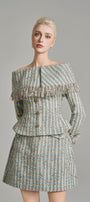 Loretta A-line Side Pocket Tweed Mini Skirt - MEAN BLVD