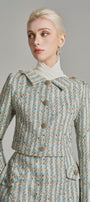 Loretta Cropped Button Tweed Jacket - MEAN BLVD