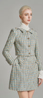Loretta Cropped Button Tweed Jacket - MEAN BLVD