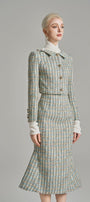 Loretta Cropped Button Tweed Jacket - MEAN BLVD