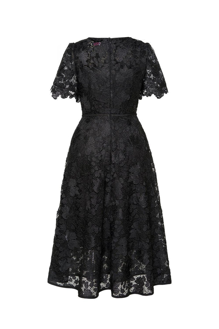 Lorraine A-line Embroidered Lace Midi Dress - MEAN BLVD