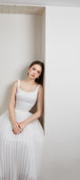 Lotis Pleated High Waist Organza Ankle Length Skirt - MEAN BLVD
