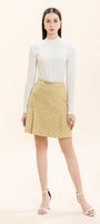 Louise A-line Back Zipper Brocade Mini Skirt - MEAN BLVD
