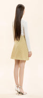 Louise A-line Back Zipper Brocade Mini Skirt - MEAN BLVD