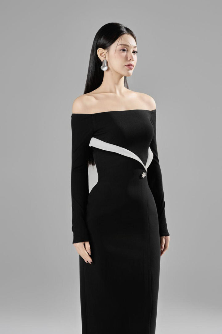 Lovely Pegged Long Sleeved Polycotton Midi Dress - MEAN BLVD