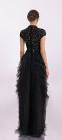 Lowery Layered Stone Organza Floor Length Dress - MEAN BLVD
