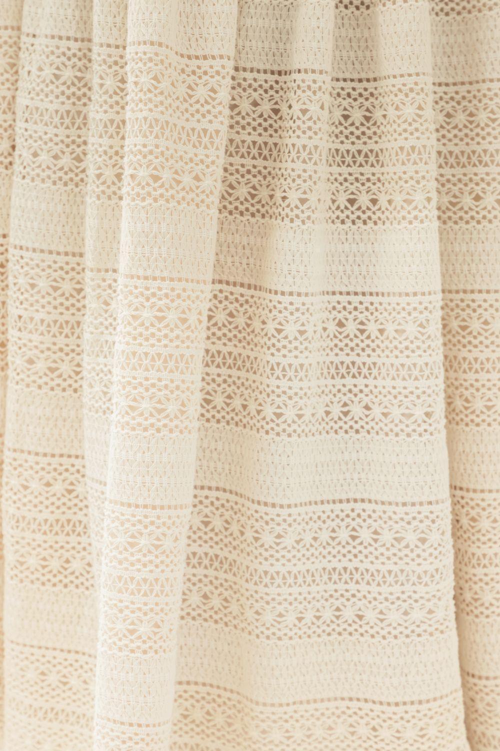 Lúcia Drop Waist Semi-Heart Neck Cotton Midi Dress - MEAN BLVD