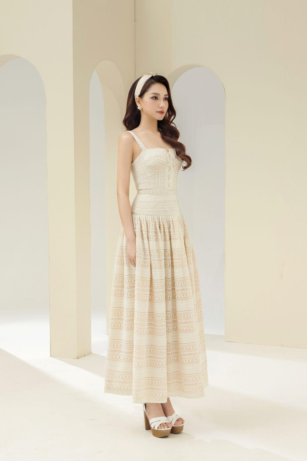 Lúcia Drop Waist Semi-Heart Neck Cotton Midi Dress - MEAN BLVD