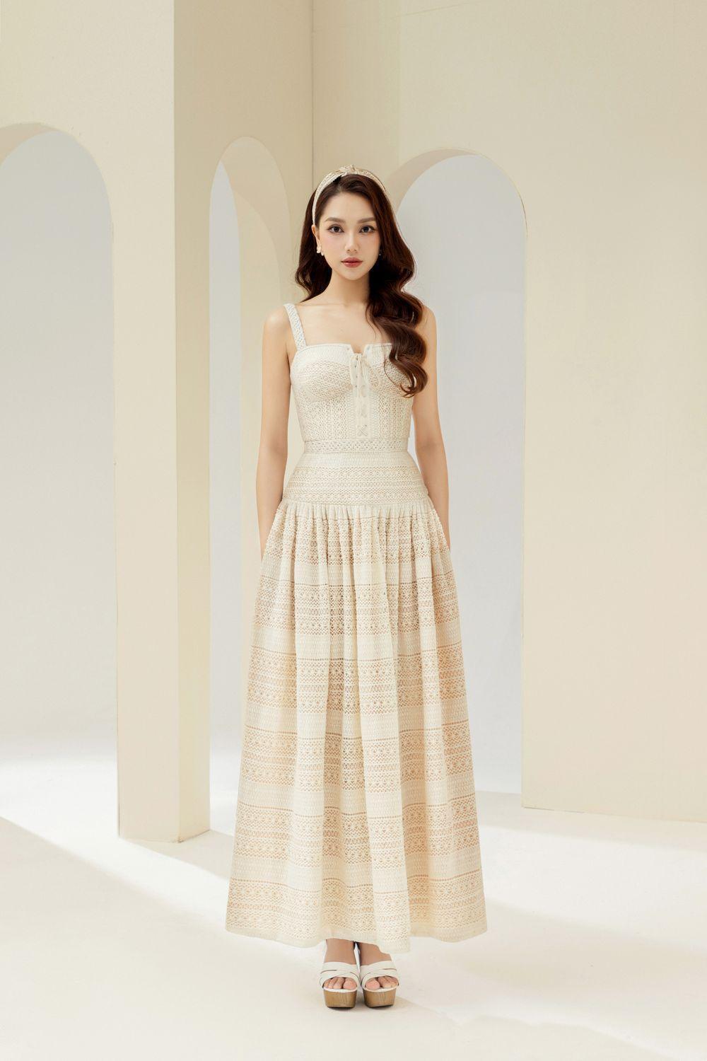 Lúcia Drop Waist Semi-Heart Neck Cotton Midi Dress - MEAN BLVD