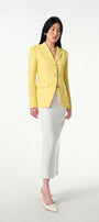 Lucia Straight Long Sleeved Cotton Blend Blazer - MEAN BLVD