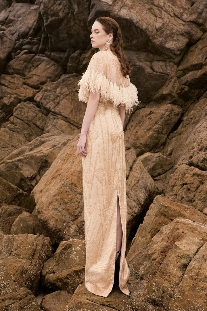 Lucice Sheath Sleeveless Mesh Lace Floor Length Dress - MEAN BLVD