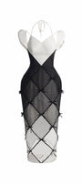 Lumia Pencil Open Shoulder Organza Midi Dress - MEAN BLVD