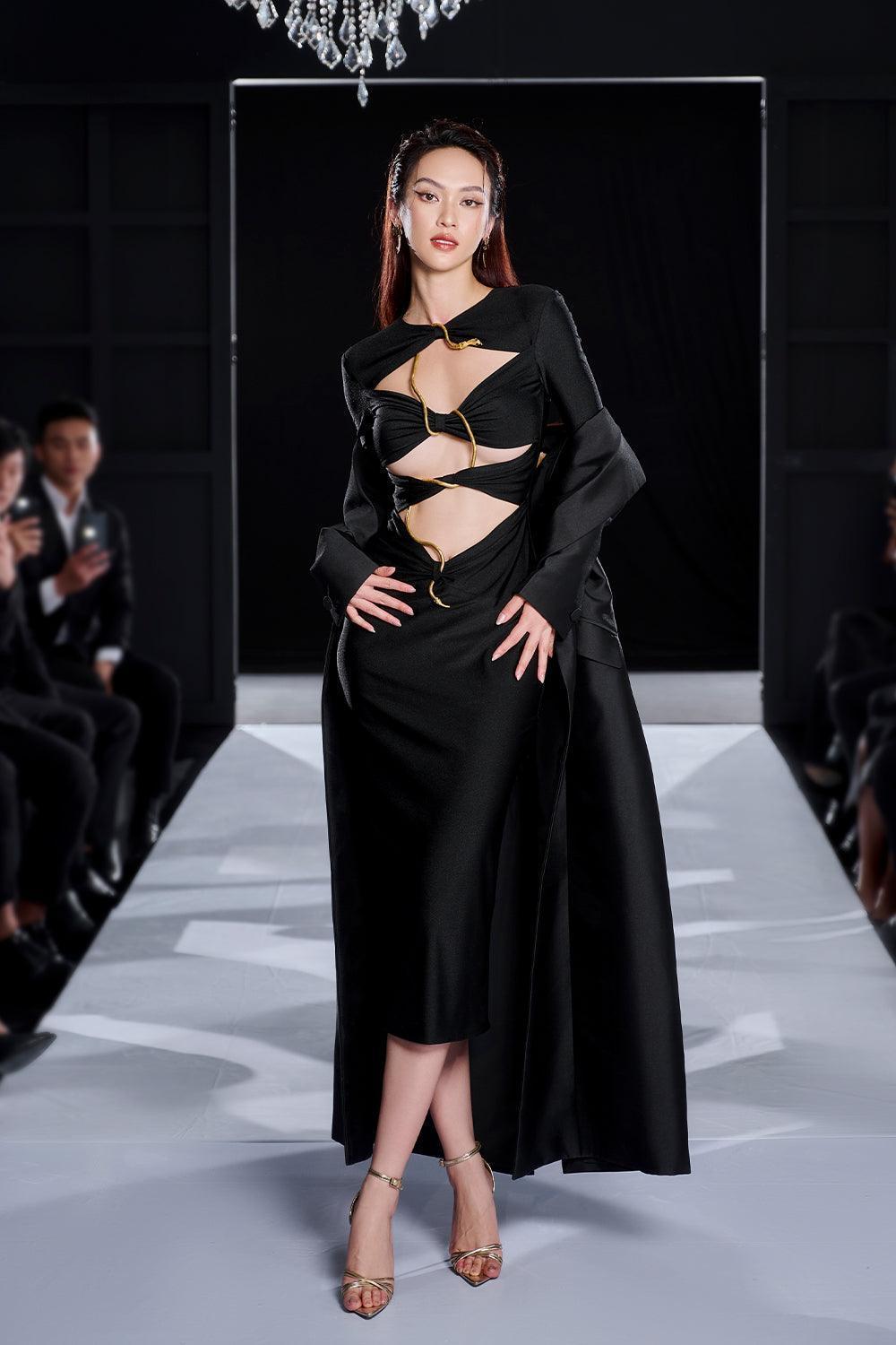 Lumin Straight Cut-Out Spandex Midi Set - MEAN BLVD