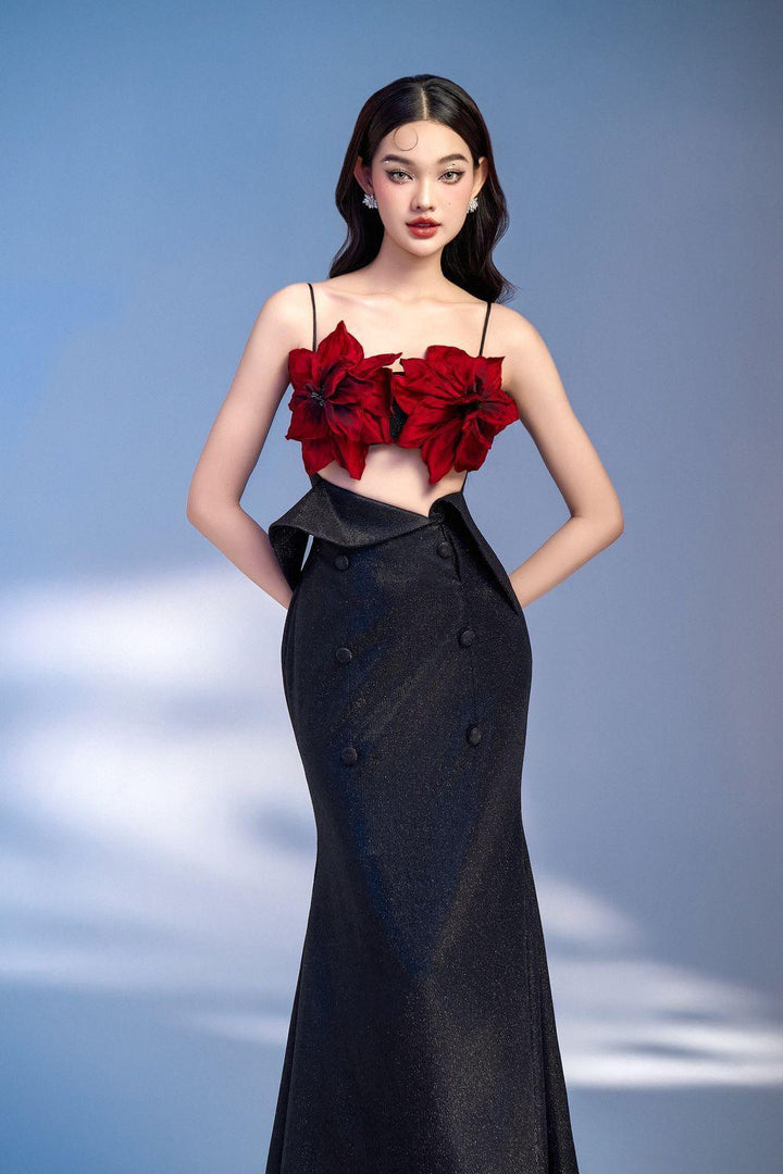 Polyester Cut Out Women's Luminous Mermaid Cut-Out Polyester Spandex Floor Length Dress S ...