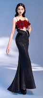 Luminous Mermaid Cut-Out Polyester Spandex Floor Length Dress - MEAN BLVD