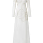 Lumins Sheath Round Neck Velvet Satin Floor Length Ao Dai - MEAN BLVD