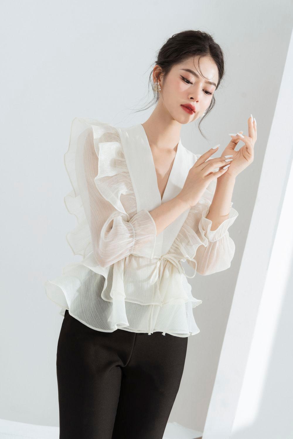 Luna Flared Polycotton Ankle Length Pants - MEAN BLVD