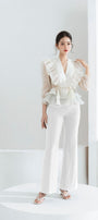 Luna Layered Ruffled Chiffon Shirt - MEAN BLVD