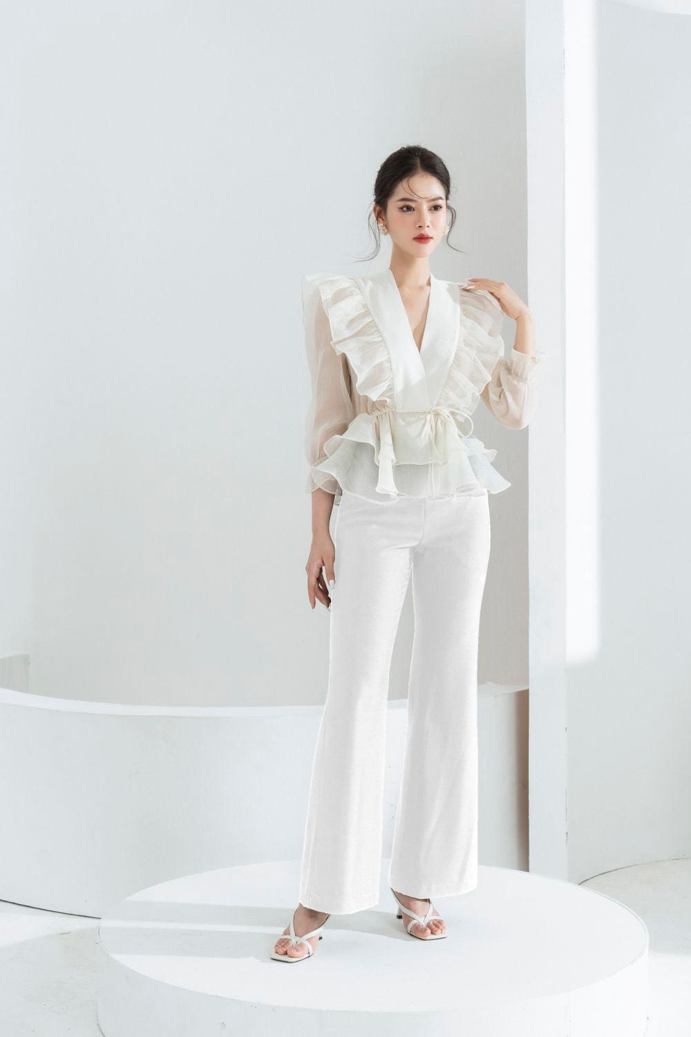 Luna Layered Ruffled Chiffon Shirt - MEAN BLVD