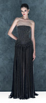 Lunairea Strapless Stone Chiffon Floor Length Dress - MEAN BLVD