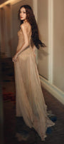Lunairea Strapless Stone Chiffon Floor Length Dress - MEAN BLVD