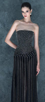 Lunairea Strapless Stone Chiffon Floor Length Dress - MEAN BLVD
