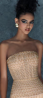 Lunairea Strapless Stone Chiffon Floor Length Dress - MEAN BLVD