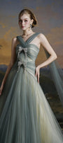 Lunelle Rhinestone Bow Gown - MEAN BLVD