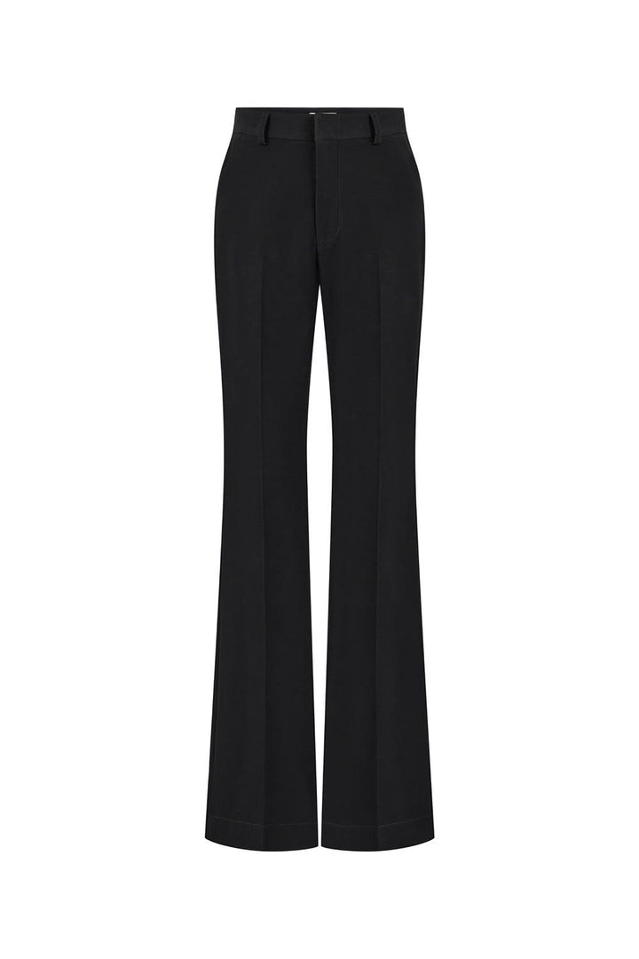 Luxe Straight Side Pocket Poly Silk Floor Length Pants - MEAN BLVD