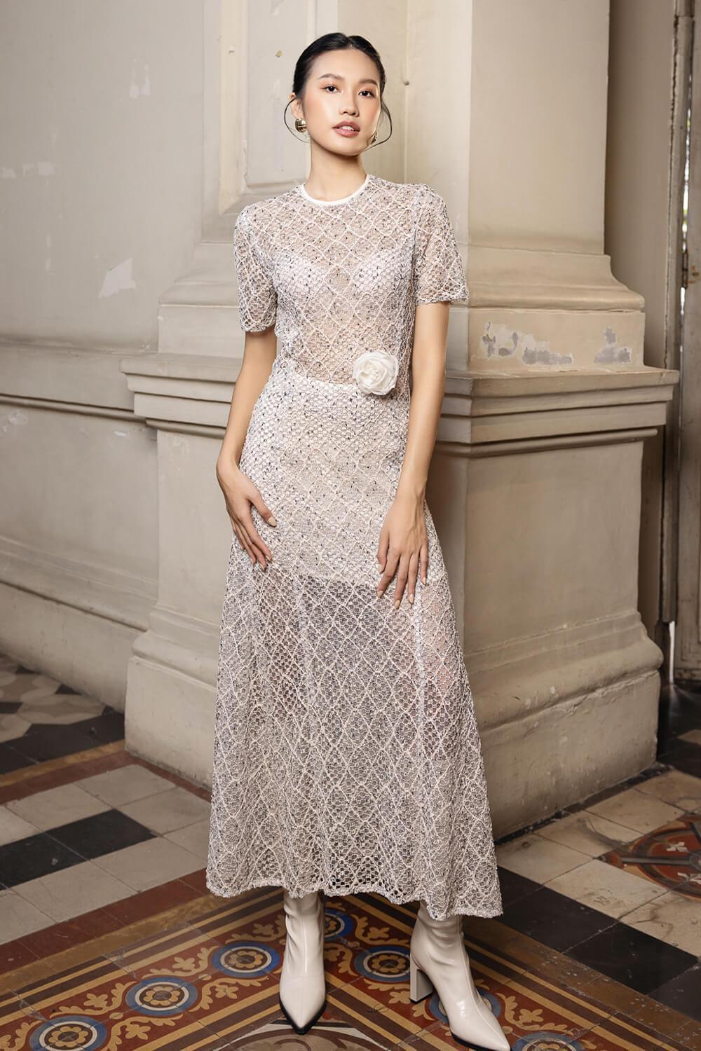 Lydia Floral Linen Brooch - MEAN BLVD