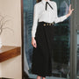 Lylie Wrap High Waist Cotton Spandex Midi Skirt - MEAN BLVD