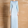 Mabill A-line Round Neck Satin Floor Length Ao Dai - MEAN BLVD