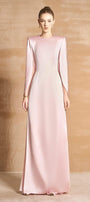 Mabill A-line Round Neck Satin Floor Length Ao Dai - MEAN BLVD