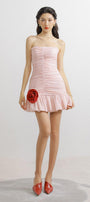 Macias Drop Waist Gathered Spandex Mini Dress - MEAN BLVD