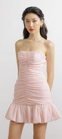Macias Drop Waist Gathered Spandex Mini Dress - MEAN BLVD