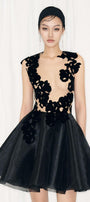Macie Fit and Flare Sleeveless Organza Mini Dress - MEAN BLVD