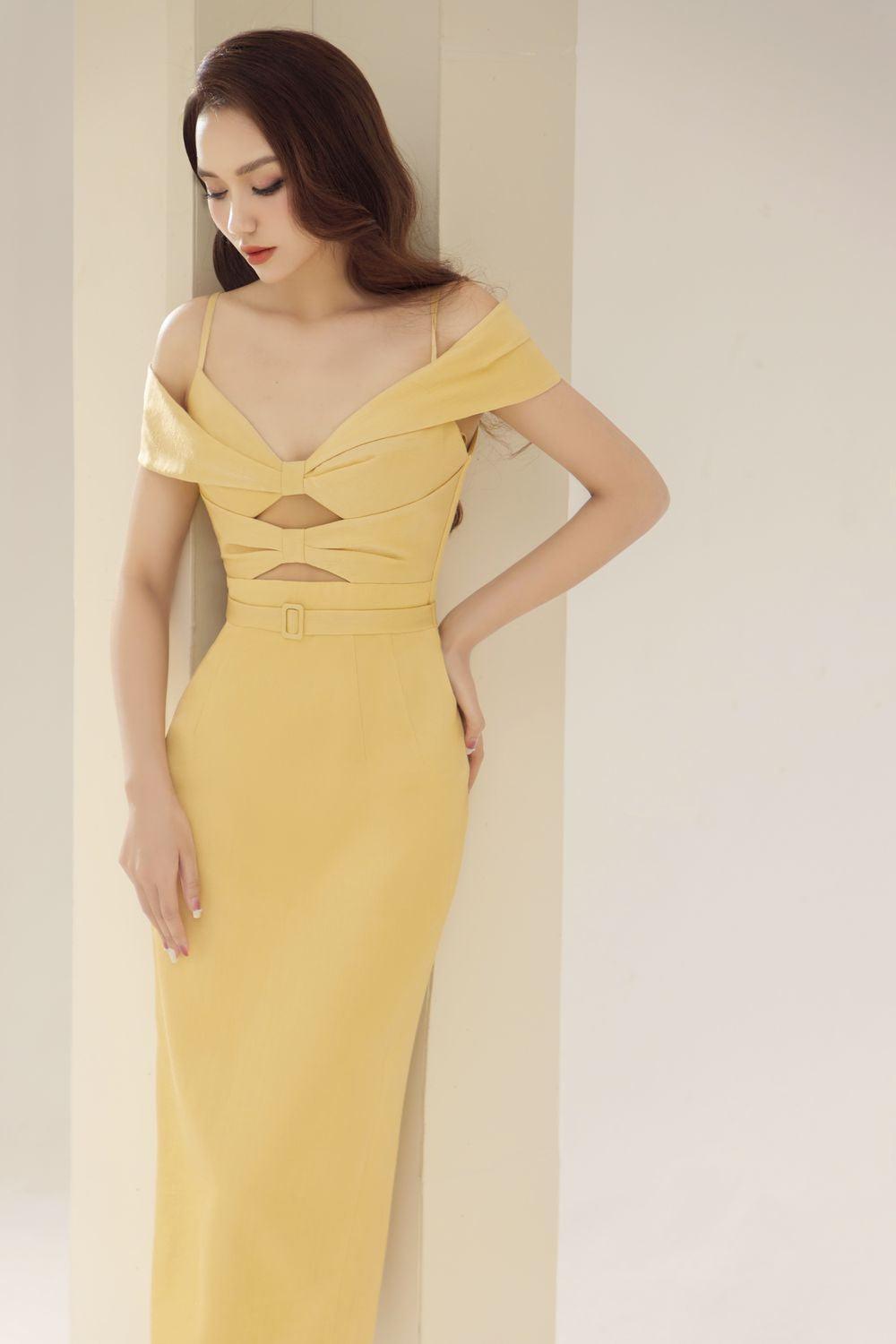 Madalena Pegged Cold Shoulder Sleeved Polyester Silk Midi Dress - MEAN BLVD