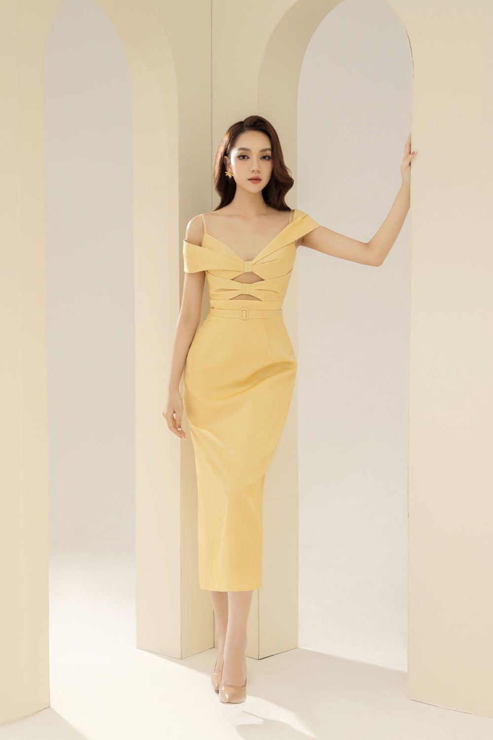 Madalena Pegged Cold Shoulder Sleeved Polyester Silk Midi Dress - MEAN BLVD