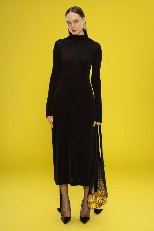 Madison Sheath Extended Flap Spandex Calf Length Dress - MEAN BLVD