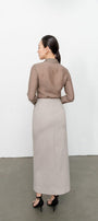 Madison Straight Slit Hem Polyester Maxi Skirt - MEAN BLVD