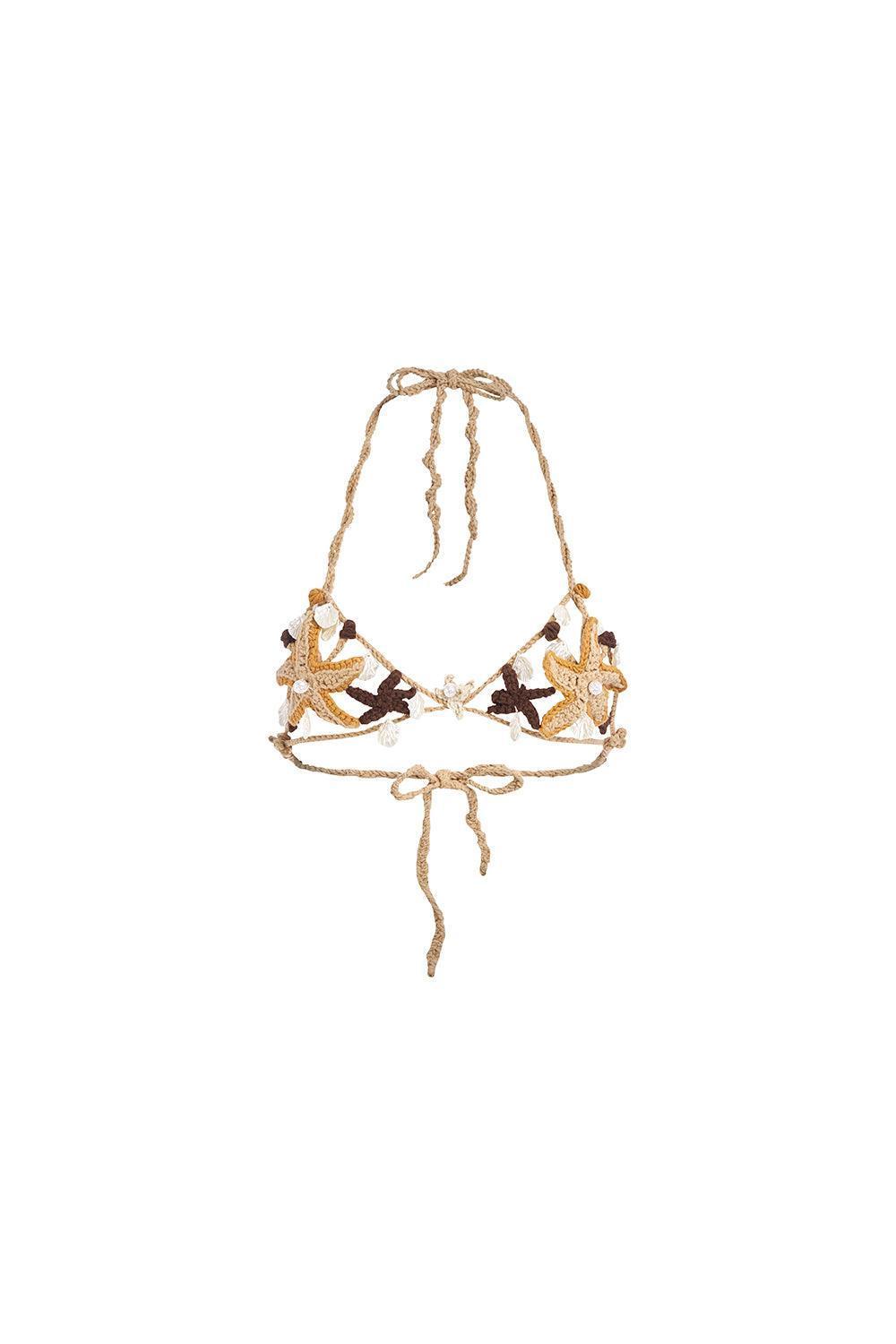 Madisyn Halter Backless Woolen Bralette - MEAN BLVD